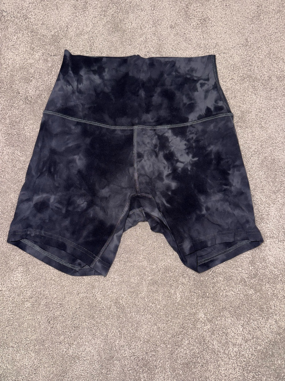 lululemon athletica Black Tie-Dye High-Rise Athletic Shorts
